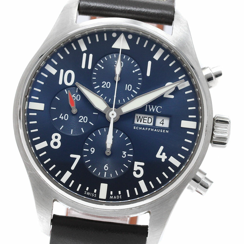 IWC IWC SCHAFFHAUSEN IW377714 パイロットウォッチ プティ プランス デイデイト クロノグラフ 自動巻き メンズ 保証書付き_965556