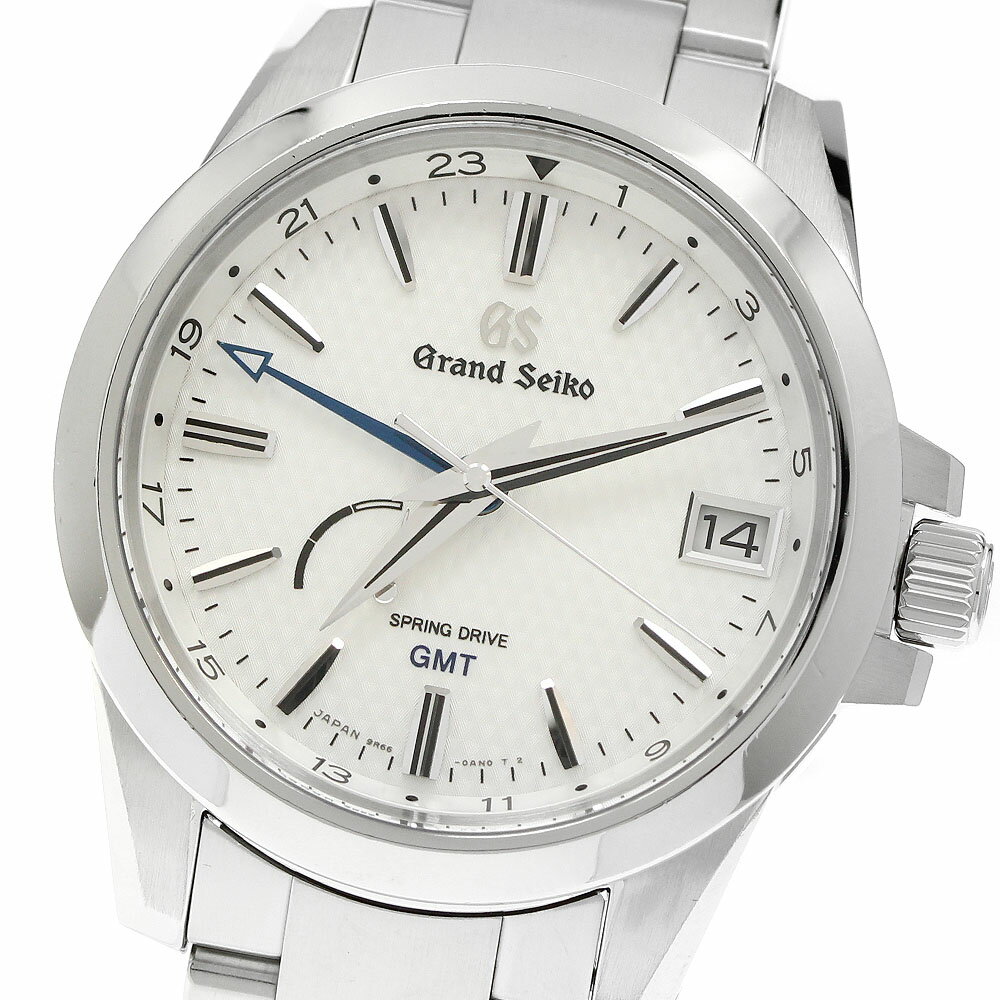 セイコー SEIKO SBGE209/9R66-0AE0 グランドセイコー GMT パワーリザーブ スプリングドライブ メンズ 箱付き_935930【中古】