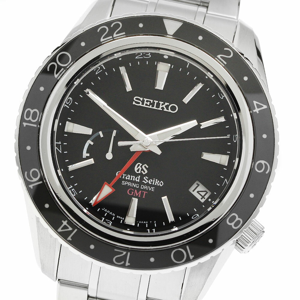 乐天商城 - セイコー SEIKO SBGE001/9R66-0AA0 グランドセイコー GMT パワーリザーブ スプリングドライブ メンズ 箱・保証書 メーカーOH済_937507【中古】