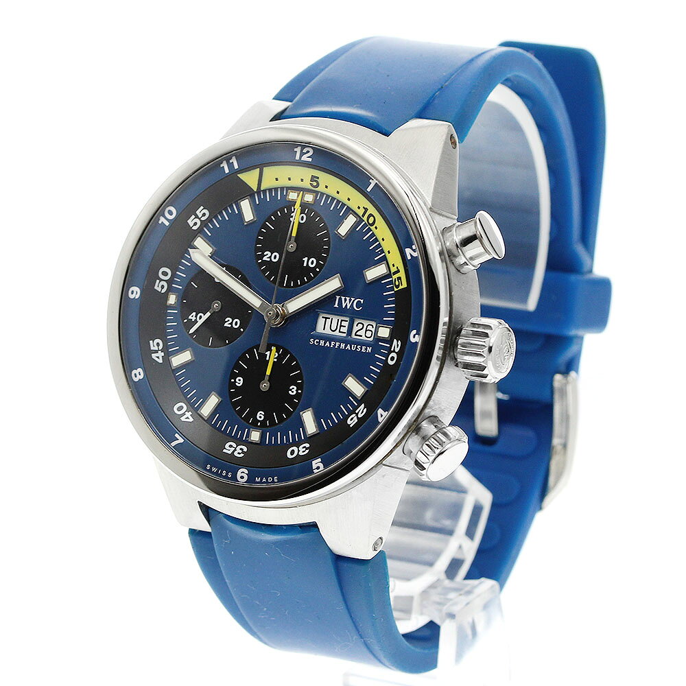 CLOSERのベルト訳あり IWC SCHAFFHAUSEN IW378203 アクアタイマー クストーダイバーズ クロノグラフ 自動巻き メンズ _949737【中古】｜アングル2