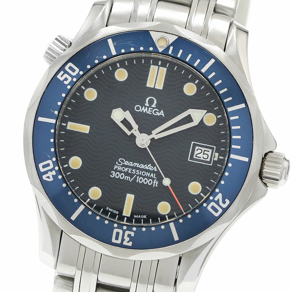オメガ OMEGA 2561.80 シーマスター300 デイト クォーツ ボーイズ _956832【 ...