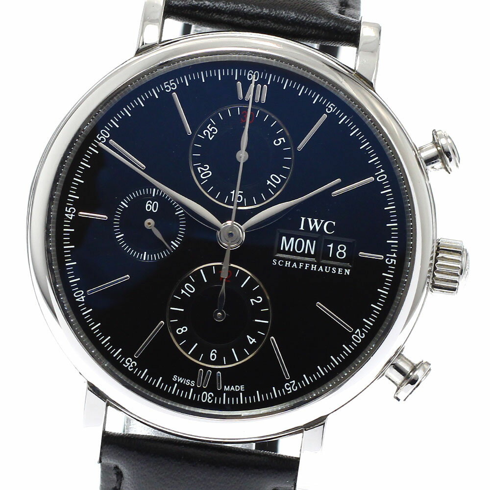 IWC SCHAFFHAUSEN IW391008 ポートフィノ デイデイト クロノグラフ 自動巻き メンズ 保証書付き_960830