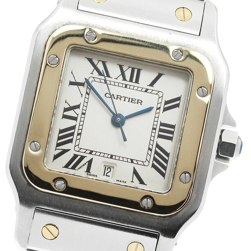 カルティエ CARTIER W20011C4 サントスガルベ LM デイト YGベゼル クォーツ メ ...