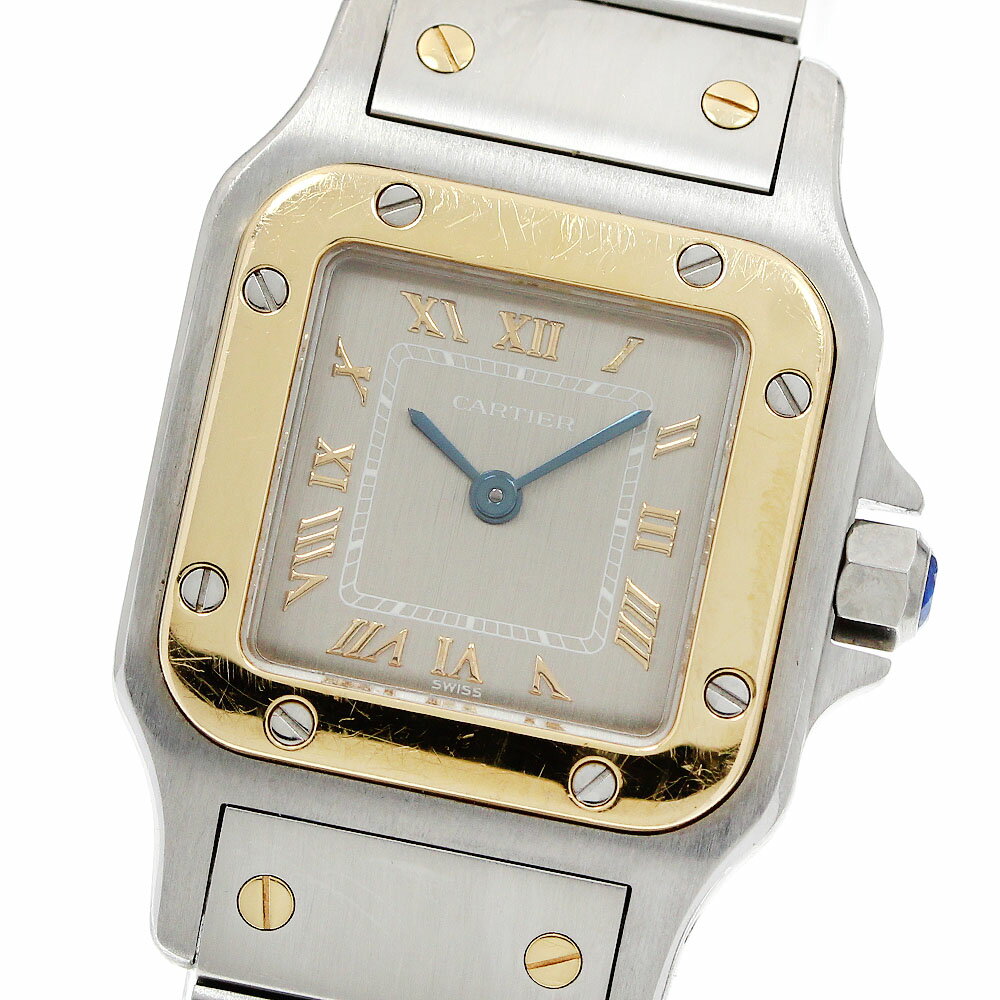 カルティエ CARTIER W20031C4 サントスガルべ SM YGベゼル クォーツ レディース 保証書付き_965640