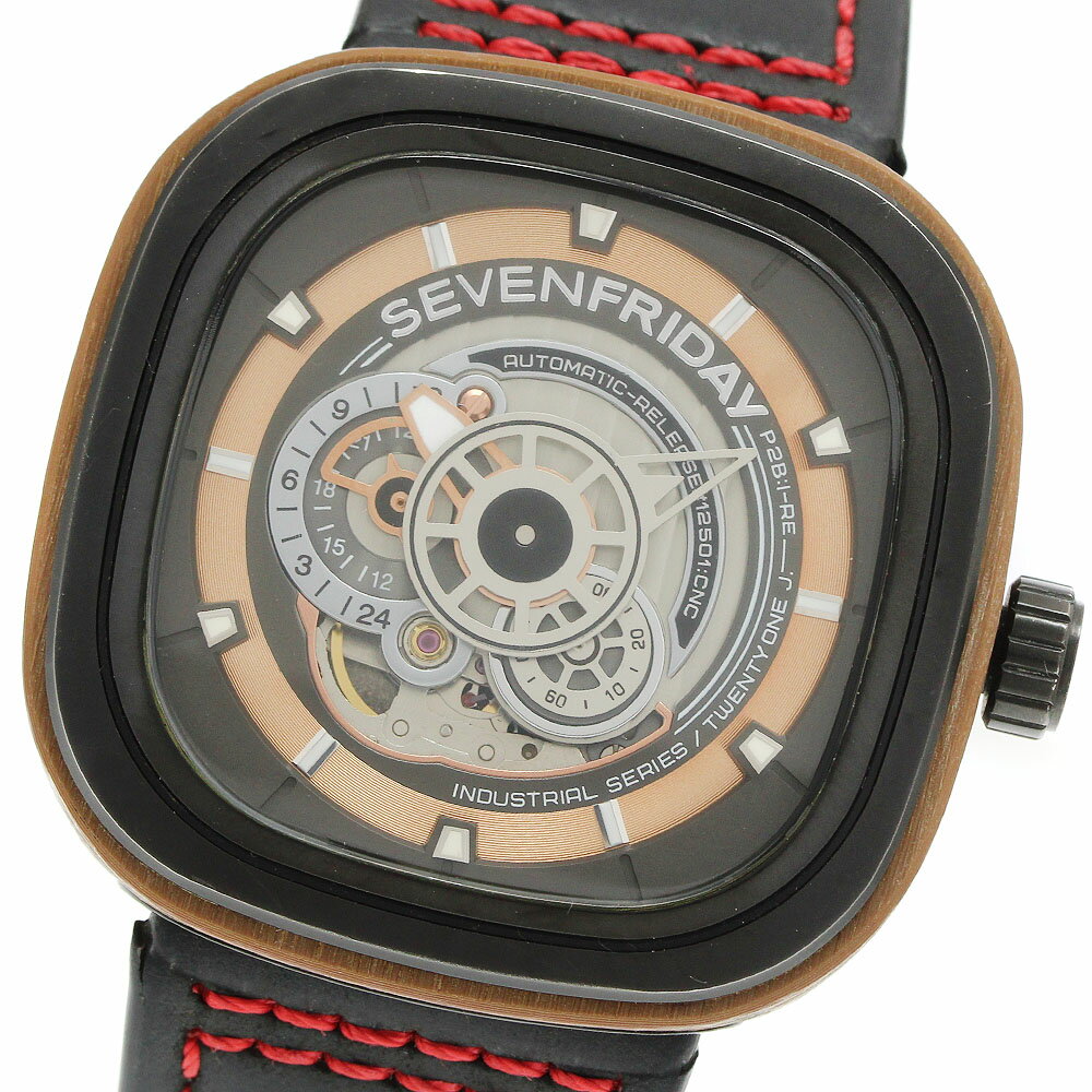 セブンフライデー SEVENFRIDAY SF-P2B/03-W672 ウッディ 天然木材ケース 自動巻き メンズ _963229【中古】