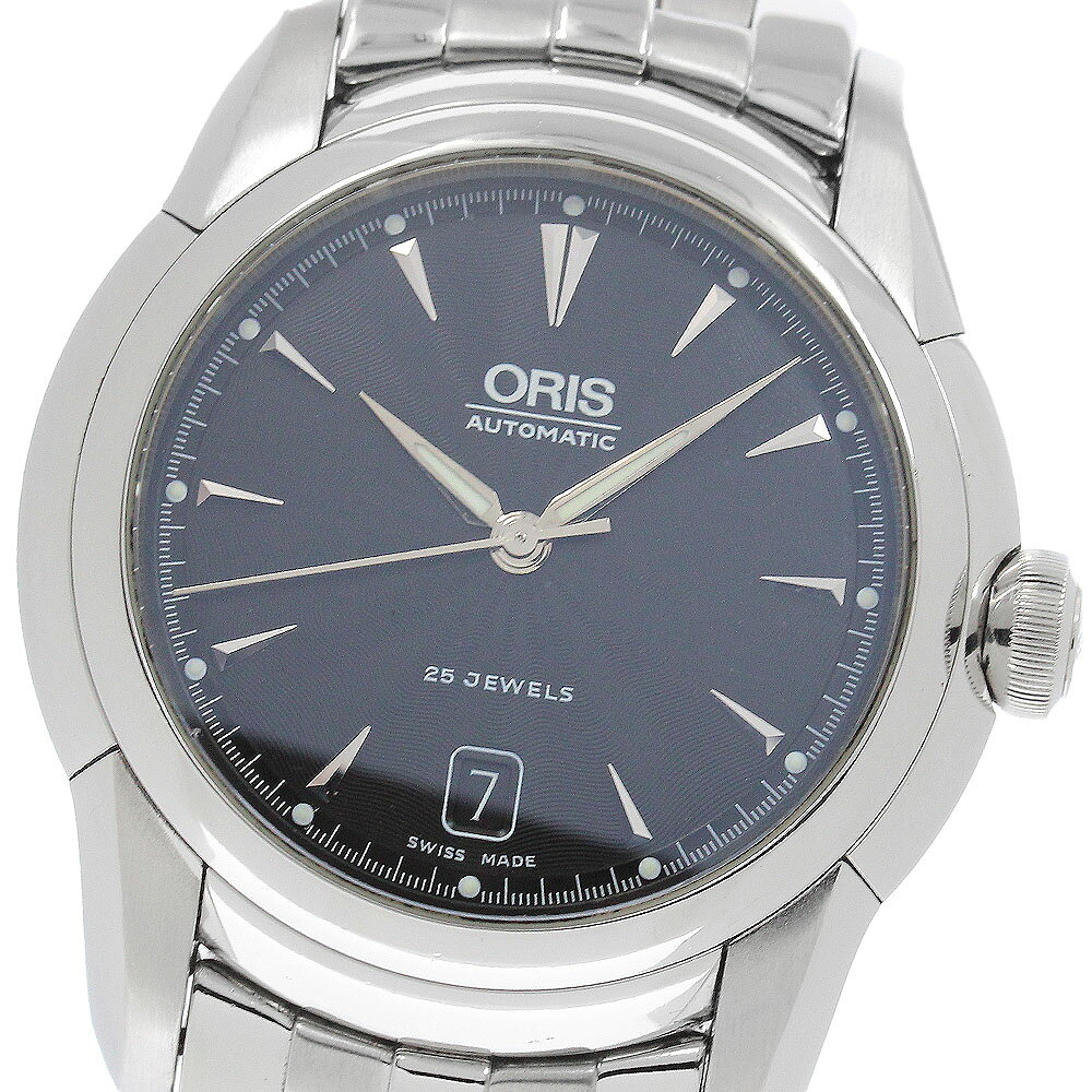 オリス ORIS 633 7544 40 54M アートリエ デイト 自動巻き メンズ _963293【中古】