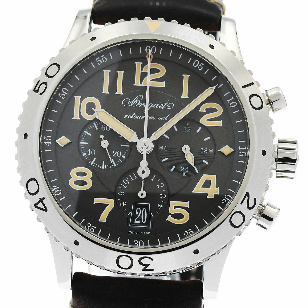 ベルト訳あり ブレゲ Breguet 3817 タイプXXI クロノグラフ デイト 自動巻き メンズ _965701【中古】