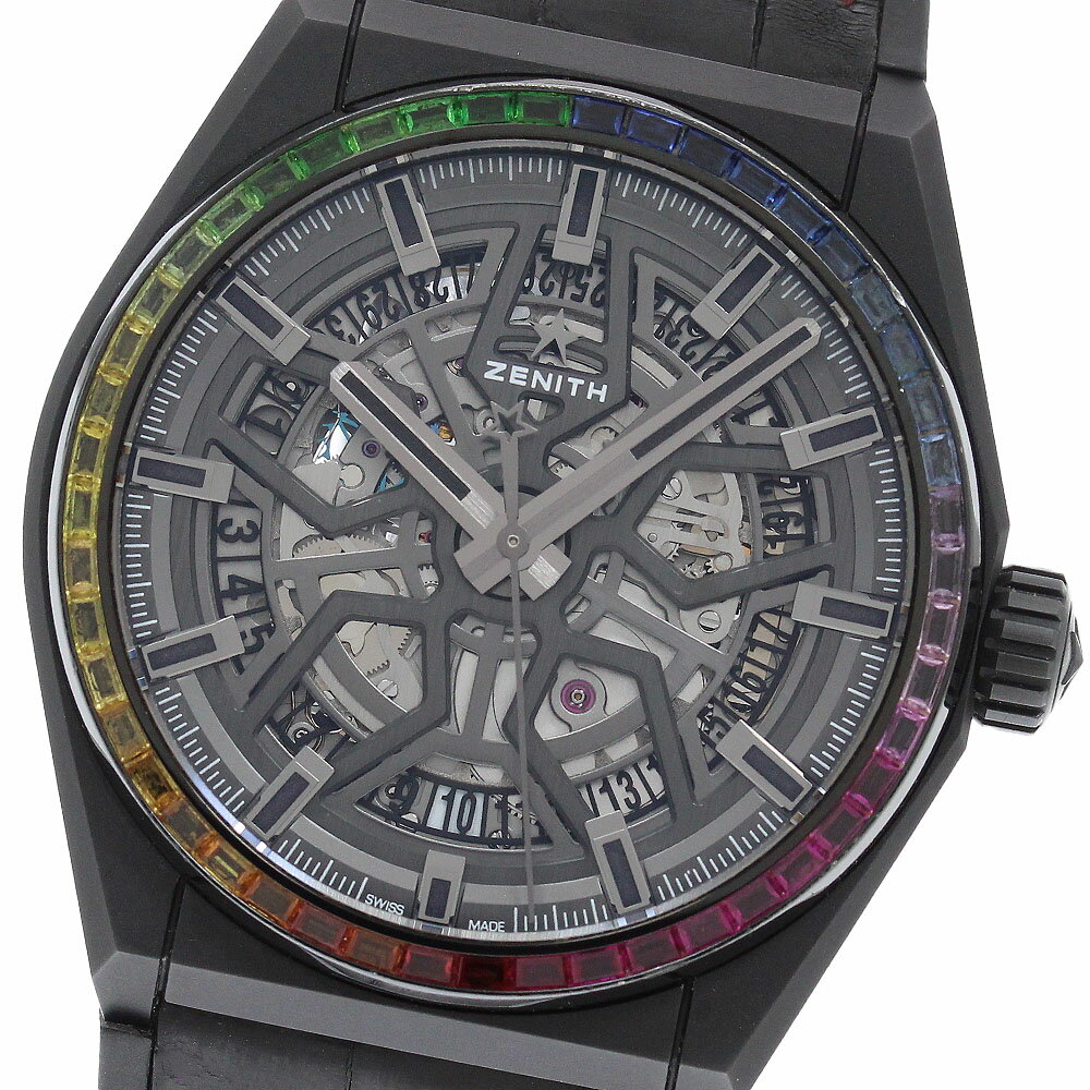 ゼニス ZENITH 33.9002.670/96.R587 デファイ クラシック レインボー デイト 自動巻き メンズ 良品 保証書付き_966355【中古】