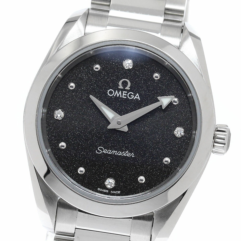 オメガ OMEGA 220.10.28.60.51.001 シーマスター アクアテラ 150M 4Pダイヤ クォーツ レディース 良品 保証書付き_966447【中古】