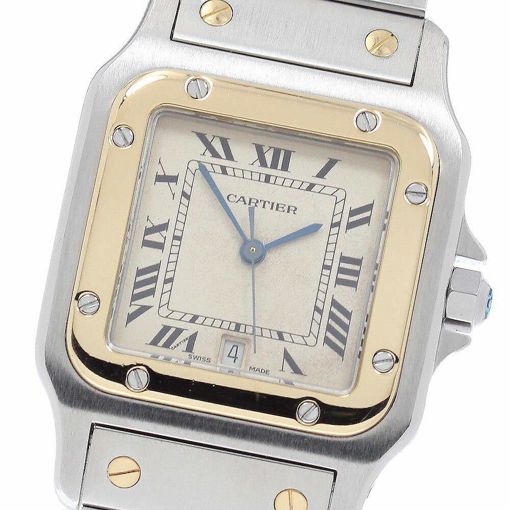 カルティエ CARTIER W20011C4 サントスガルベLM デイト YGベゼル クォーツ メン ...