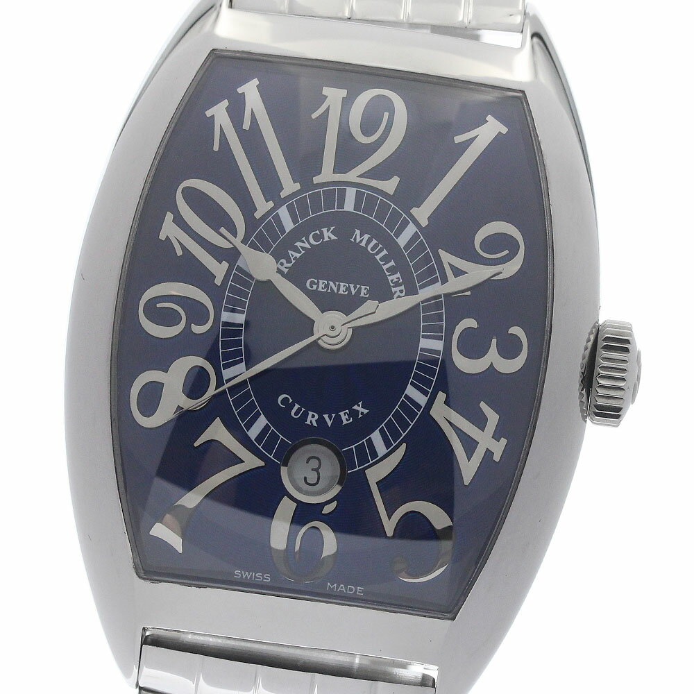 フランクミュラー FRANCK MULLER 8880BSCDTREL トノウカーベックス ブルーレリーフ 自動巻き メンズ 良品 保証書付き_962400【中古】