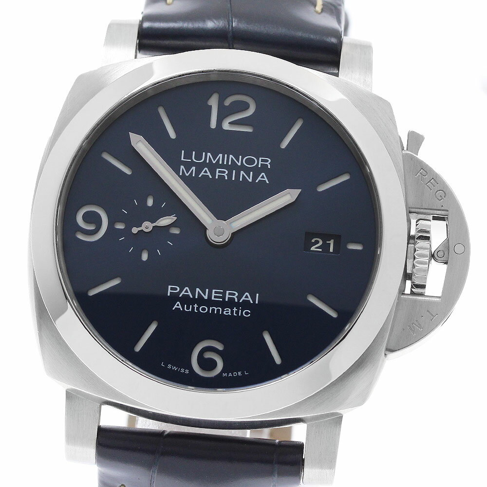 パネライ PANERAI PAM01313 ルミノール マリーナ 1950 3DAYS アッチャイオ デイト 自動巻き メンズ 美品 _965049【中古】
