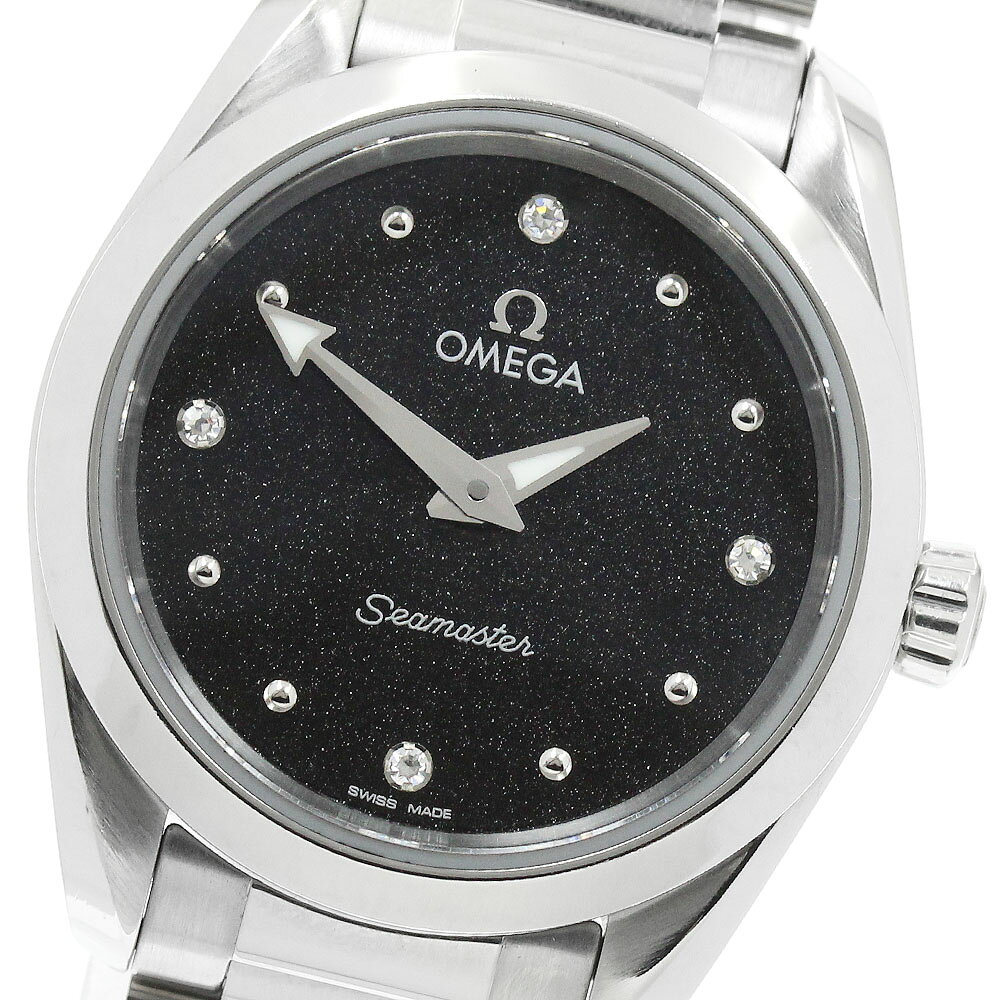 オメガ OMEGA 220.10.28.60.51.001 シーマスター アクアテラ 150M 4Pダイヤ クォーツ レディース 良品 保証書付き_966481【中古】