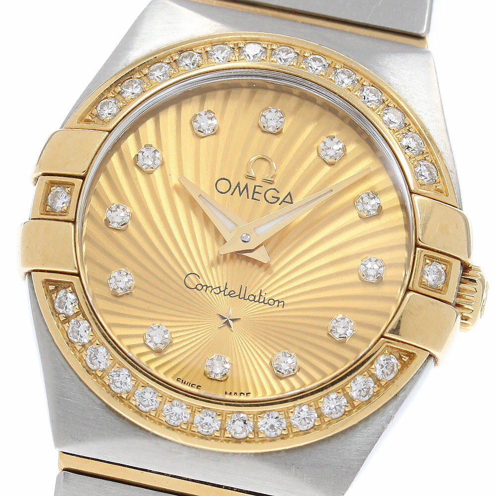 オメガ OMEGA 123.25.24.60.58.001 コンステレーション ブラッシュ 12P ダイヤベゼル クォーツ レディース 保証書付き_966482【中古】