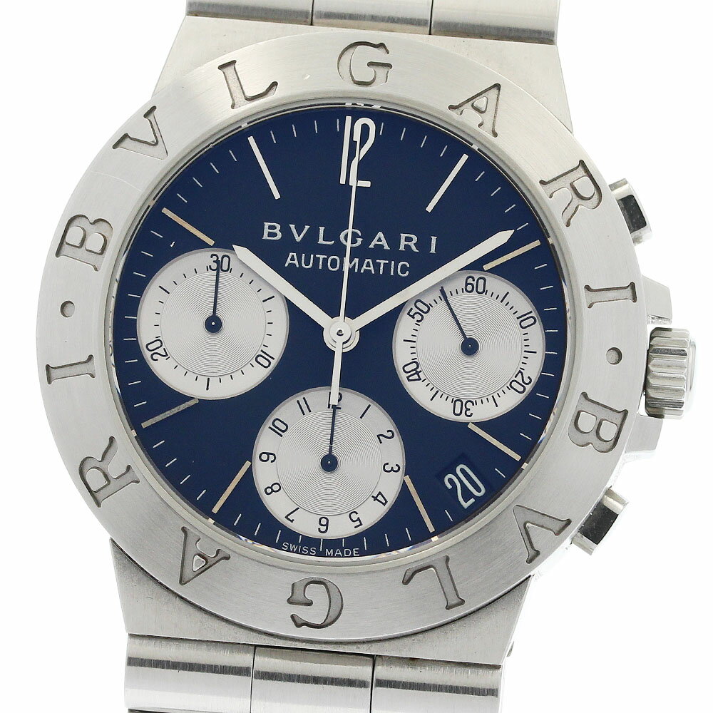 ブルガリ BVLGARI CH35S ディアゴノ スポーツ クロノグラフ デイト 自動巻き メンズ _952064【中古】