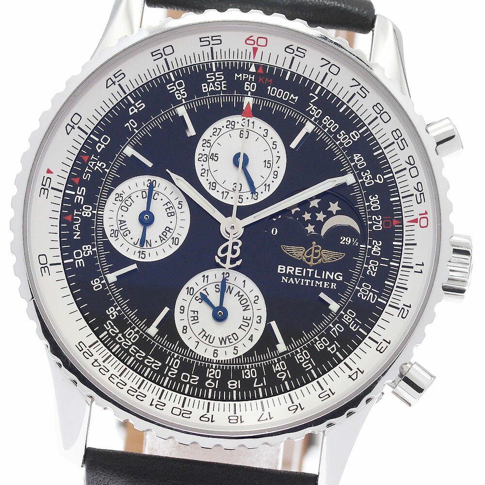 ブライトリング BREITLING A19322 ナビタイマー 1461 ムーンフェイズ 日本限定300本 自動巻き メンズ 保証書付き_955591【中古】