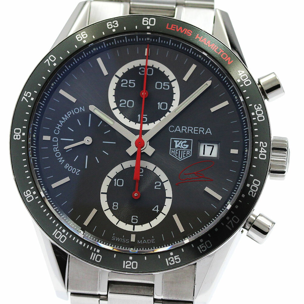 タグホイヤー TAG HEUER CV201M カレラ タキメーター ルイス・ハミルトン限定 クロノグラフ 自動巻き メンズ 美品 _962030【中古】