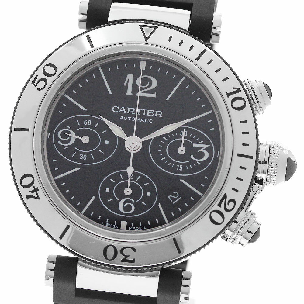 カルティエ CARTIER W31088U2 パシャ シータイマー デイト クロノグラフ 自動巻き  ...