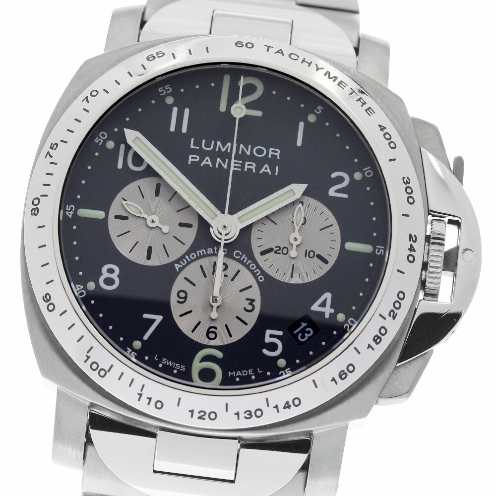 パネライ PANERAI PAM00122 ルミノール クロノグラフ デイト 自動巻き メンズ 箱・保証書付き_952117【中古】