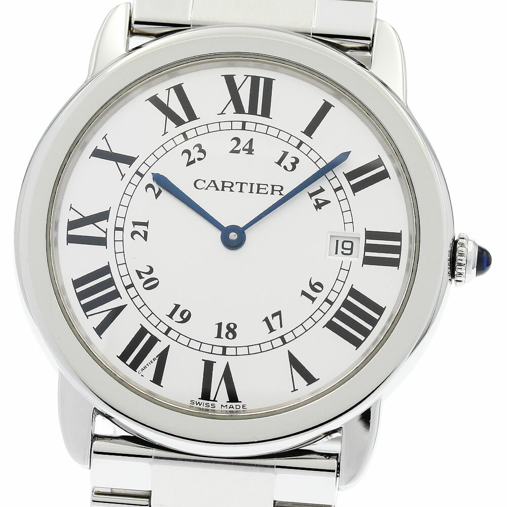 カルティエ CARTIER W6701005 ロンドソロ LM デイト クォーツ メンズ 良品 _9 ...