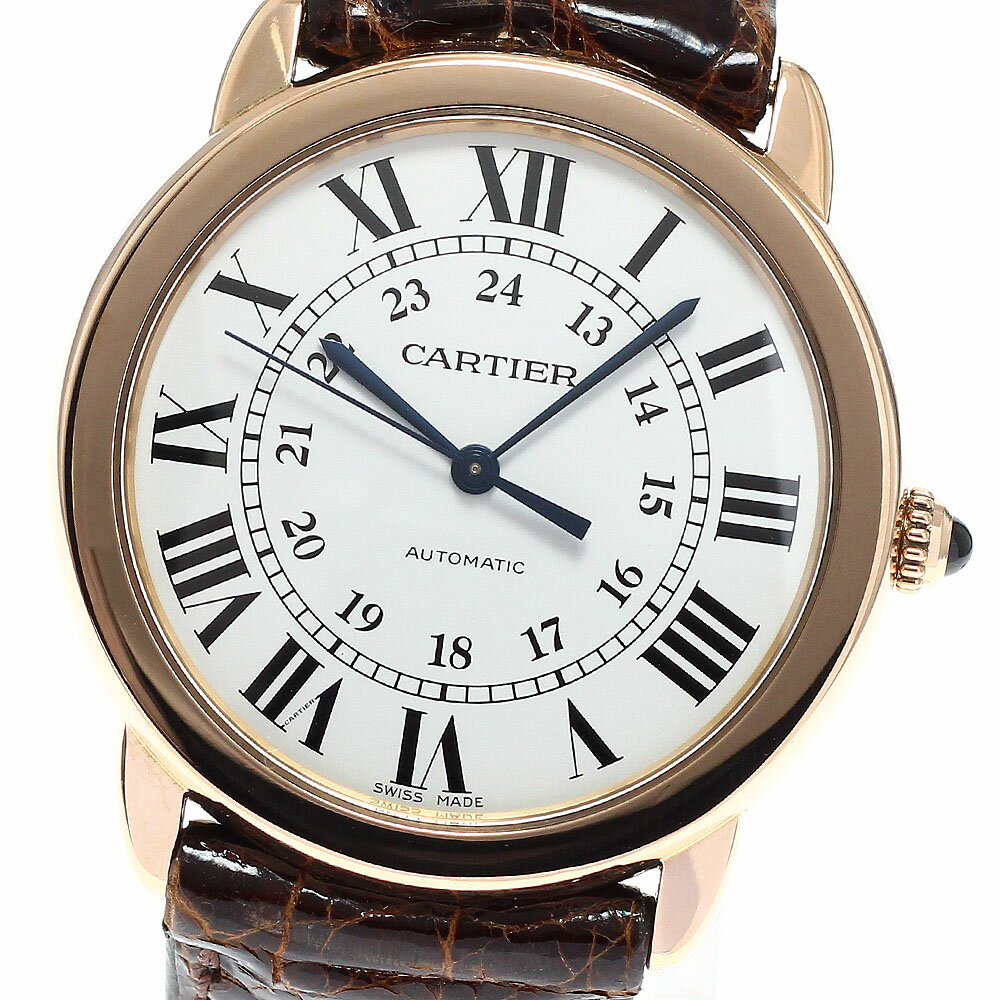 カルティエ CARTIER W2RN0008 ロンドソロ ドゥ カルティエ K18PG 自動巻き メンズ 良品 _962057【中古】
