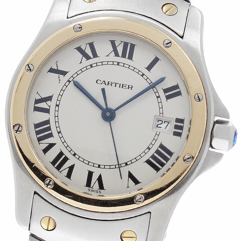 カルティエ CARTIER W20037R3 サントスロンド MM デイト クォーツ ボーイズ _966287【中古】