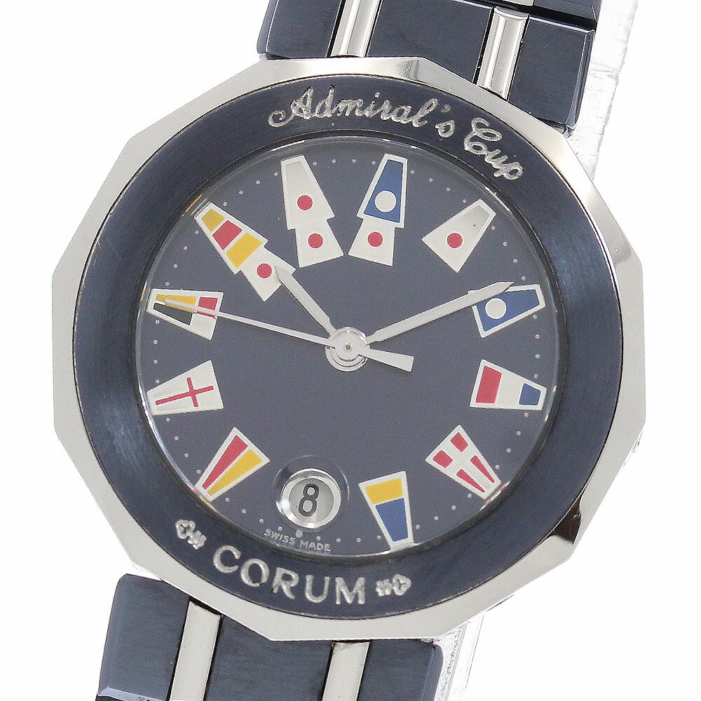 コルム CORUM 39.610.30V050 アドミラルズカップ デイト クォーツ レディース 良品 _966751【中古】