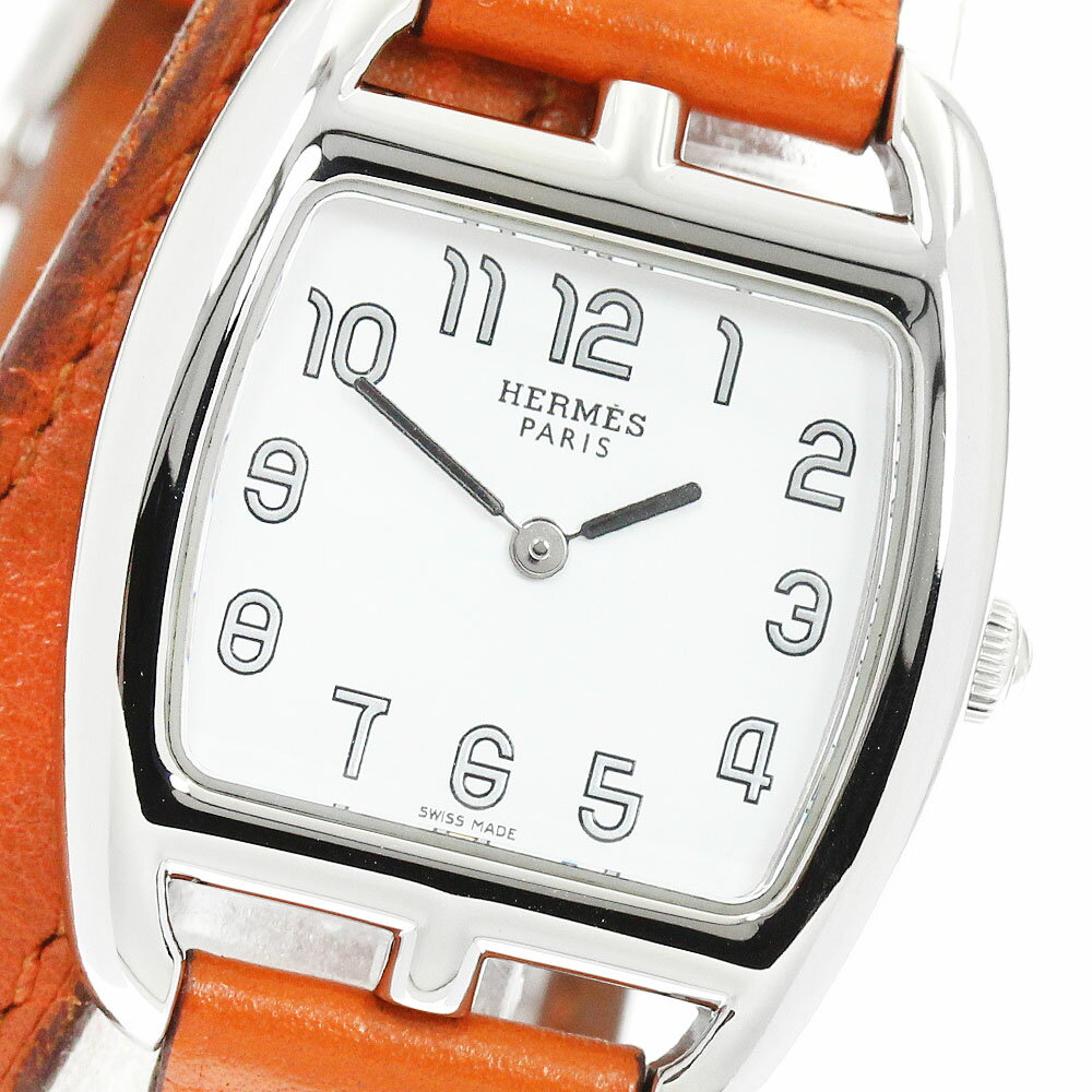 エルメス HERMES CT1.210 ケープコッド トノー ドゥブルトゥール クォーツ レディース 内箱・保証書付き_967123【中古】