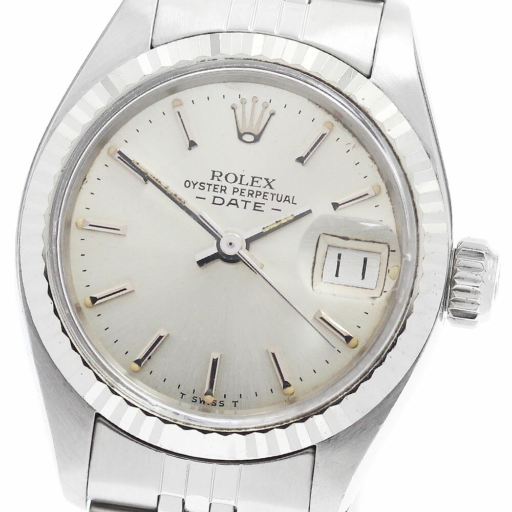 ロレックス ROLEX 6917 オイスター パーペチュアル デイト WGベゼル Cal.2030 自動巻き レディース _951242【中古】