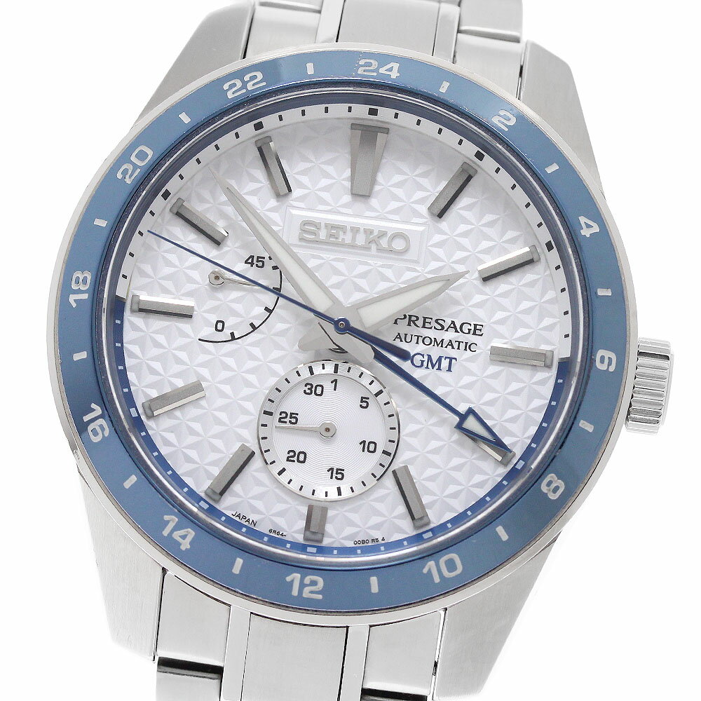 セイコー SEIKO SARF007/6R64-00D0 プレサージュ 創業140周年記念限定モデル GMT 自動巻き メンズ _960794【中古】