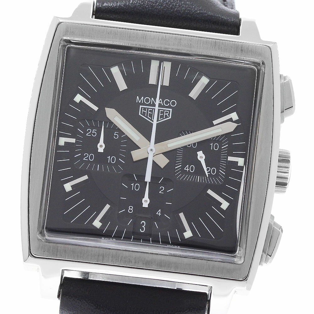 タグホイヤー TAG HEUER CS2111 モナコ クロノグラフ デイト 自動巻き メンズ 保証書付き_962424【中古】