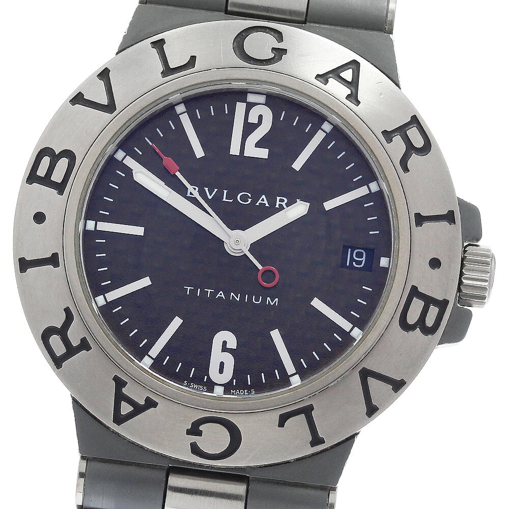 ブルガリ BVLGARI TI38TA ディアゴノ チタニウム デイト 自動巻き メンズ 良品 箱・保証書付き_964252【中古】