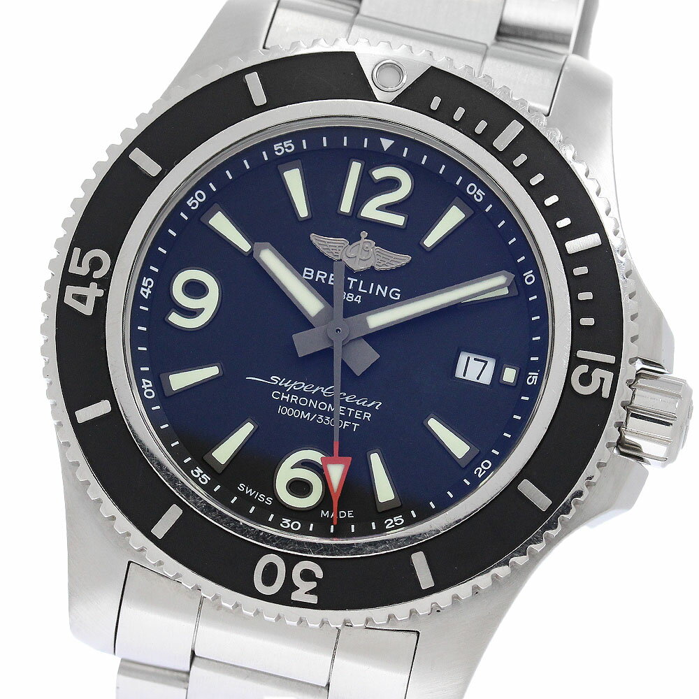 ブライトリング BREITLING A17367 スーパーオーシャン 44 デイト 自動巻き メンズ 保証書付き_966479【中古】