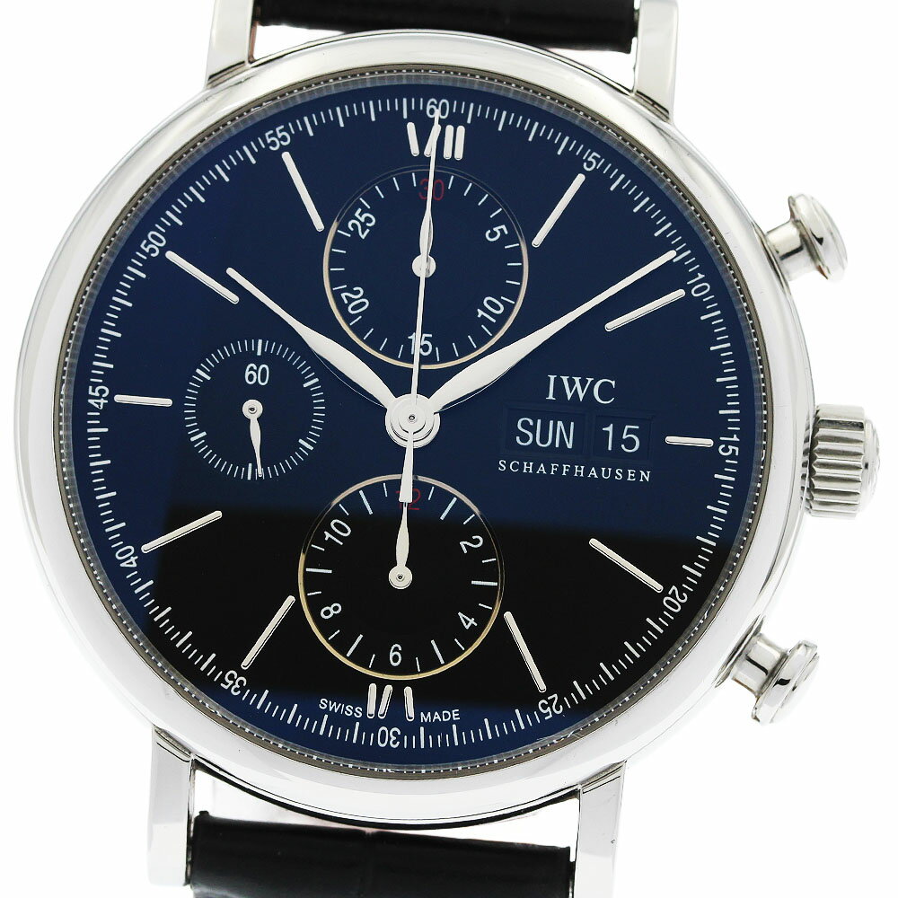 IWC SCHAFFHAUSEN IW391008 ポートフィノ デイデイト クロノグラフ 自動巻き メンズ 保証書付き_966489【中古】