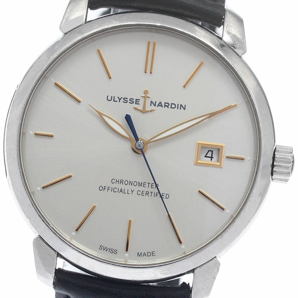 ユリス・ナルダン Ulysse Nardin 8153-111-2190 クラシコ デイト 自動巻き メンズ _966496