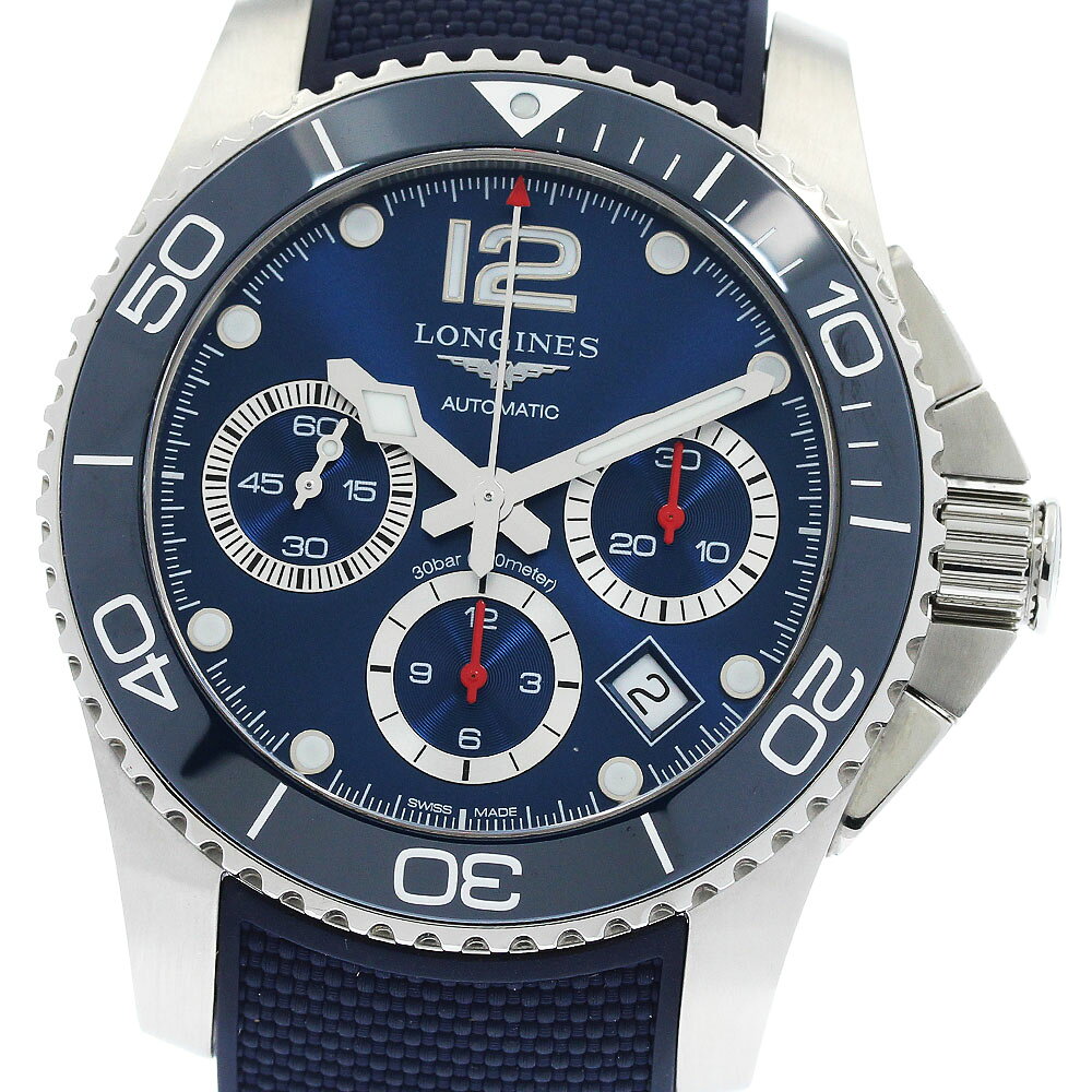 ロンジン LONGINES L3.783.4.96.6 ハイドロコンクエスト クロノグラフ 自動巻き メンズ 美品 箱・保証書付き_965234【中古】