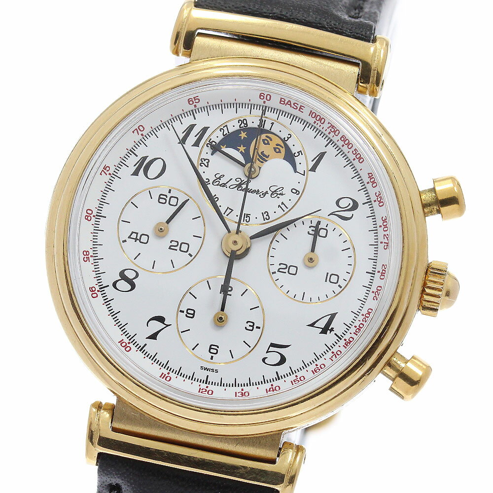 ホイヤー Heuer 188.215/1 エドワードホイヤー ムーンフェイズ クロノグラフ 手巻き メンズ _966186【中古】