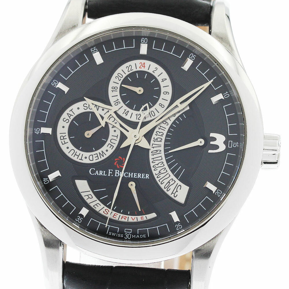 カール F.ブヘラ CARL F.BUCHERER 10901.08.36.21 マネロ レトログラード 自動巻き メンズ _966337【中古】