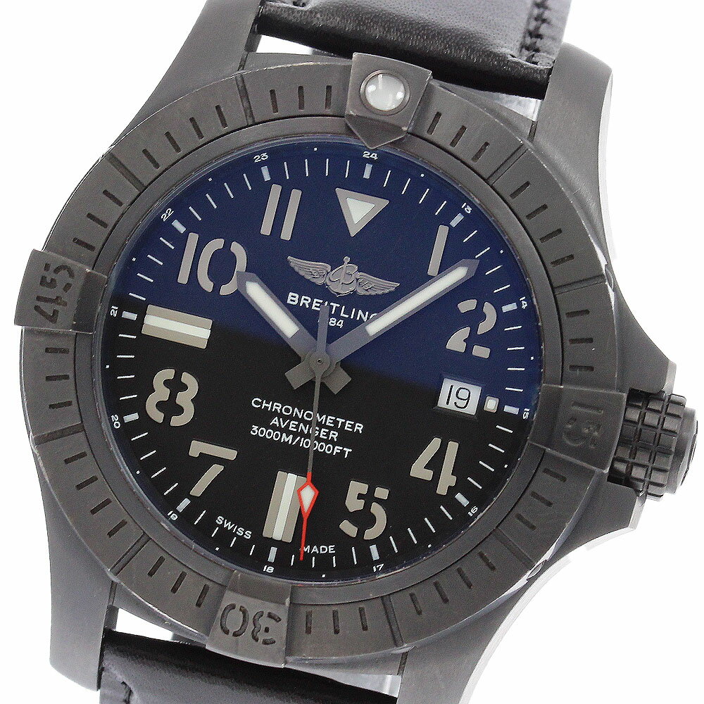 ブライトリング BREITLING V17319 アベンジャー オートマチック 45 シーウルフ デイト 自動巻き メンズ 良品 保証書付き_966384【中古】