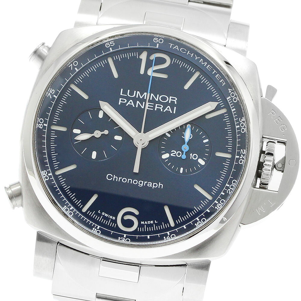 パネライ PANERAI PAM01110 ルミノール クロノ 自動巻き メンズ 箱・保証書付き_960714【中古】