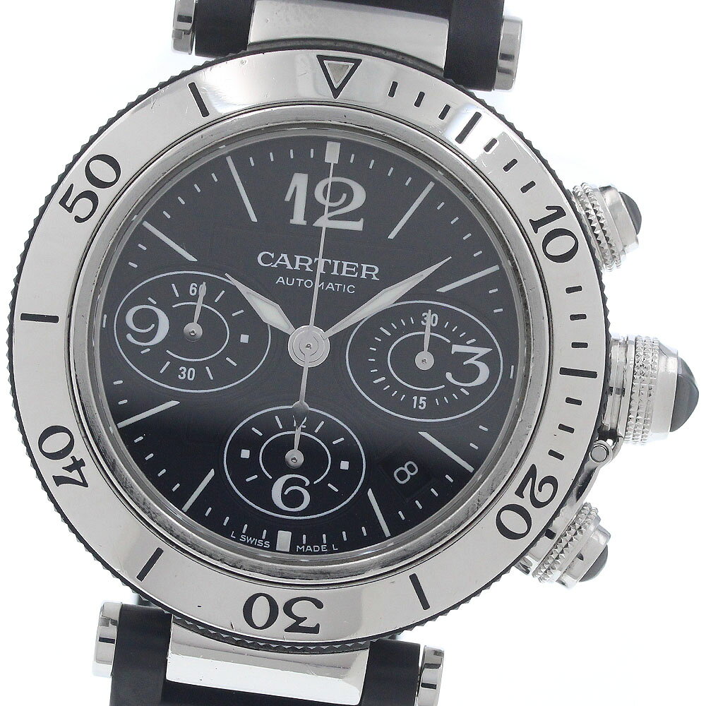 カルティエ CARTIER W31088U2 パシャ シータイマー クロノ デイト 自動巻き メンズ ...