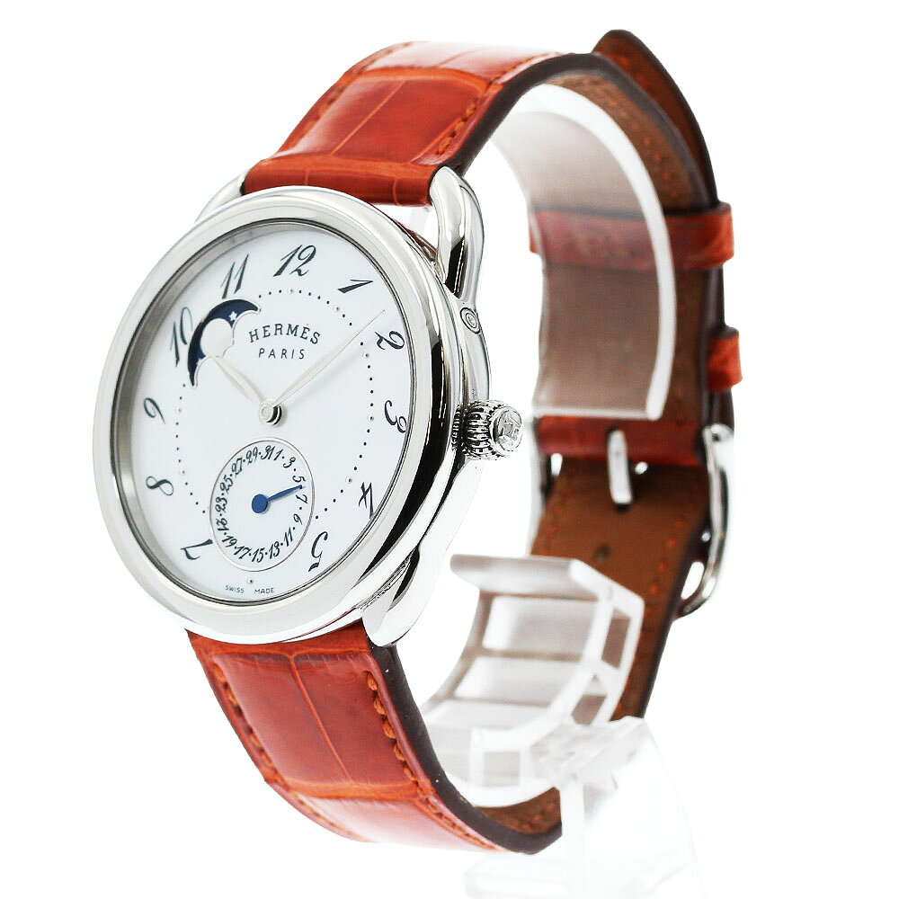 CLOSERのエルメス HERMES AR7M.510 アルソー プティット リュンヌ デイト 自動巻き メンズ _963261【中古】｜アングル2