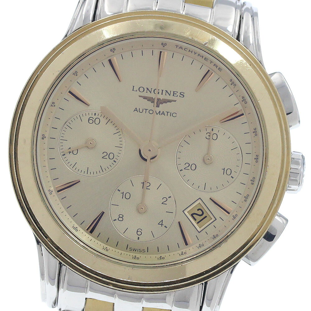 ロンジン LONGINES L4.774.4 フラッグシップ デイト 12Pダイヤ 自動