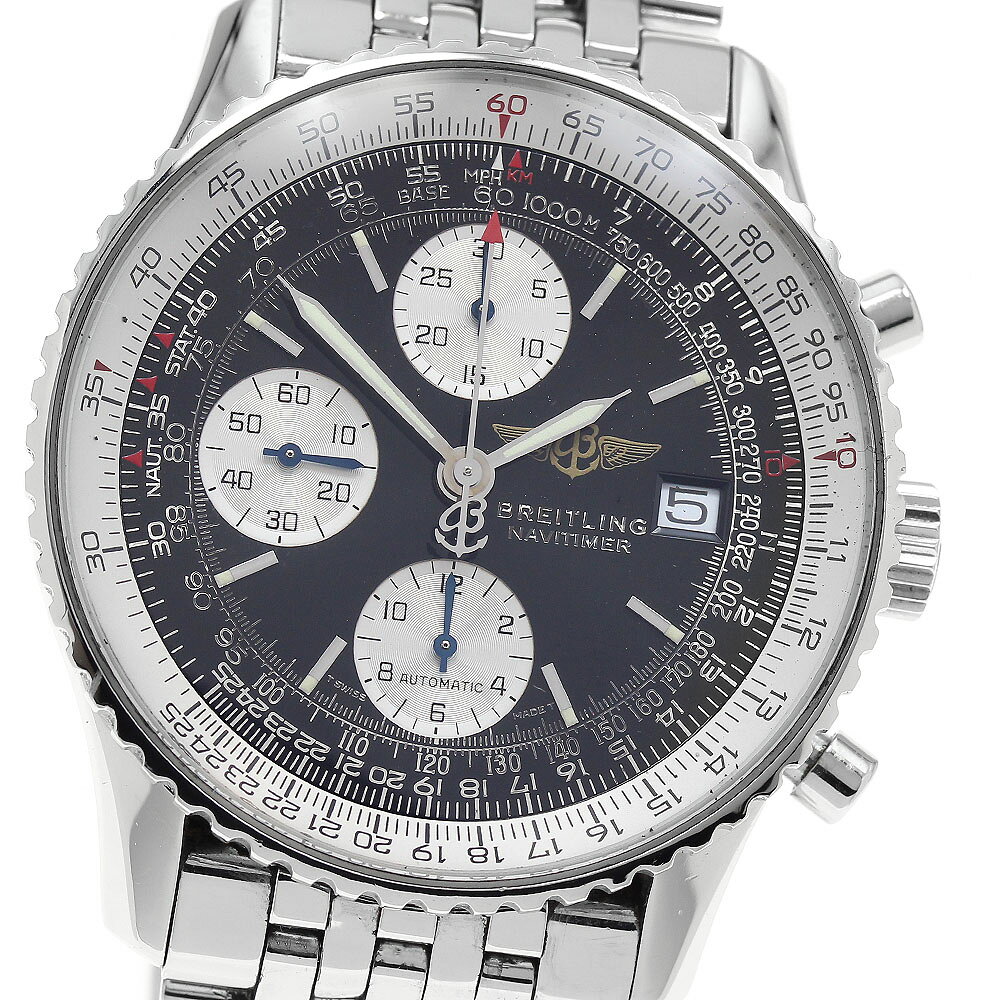 ブライトリング BREITLING A13022 オールドナビタイマー デイト クロノグラフ 自動巻き メンズ _965854【中古】