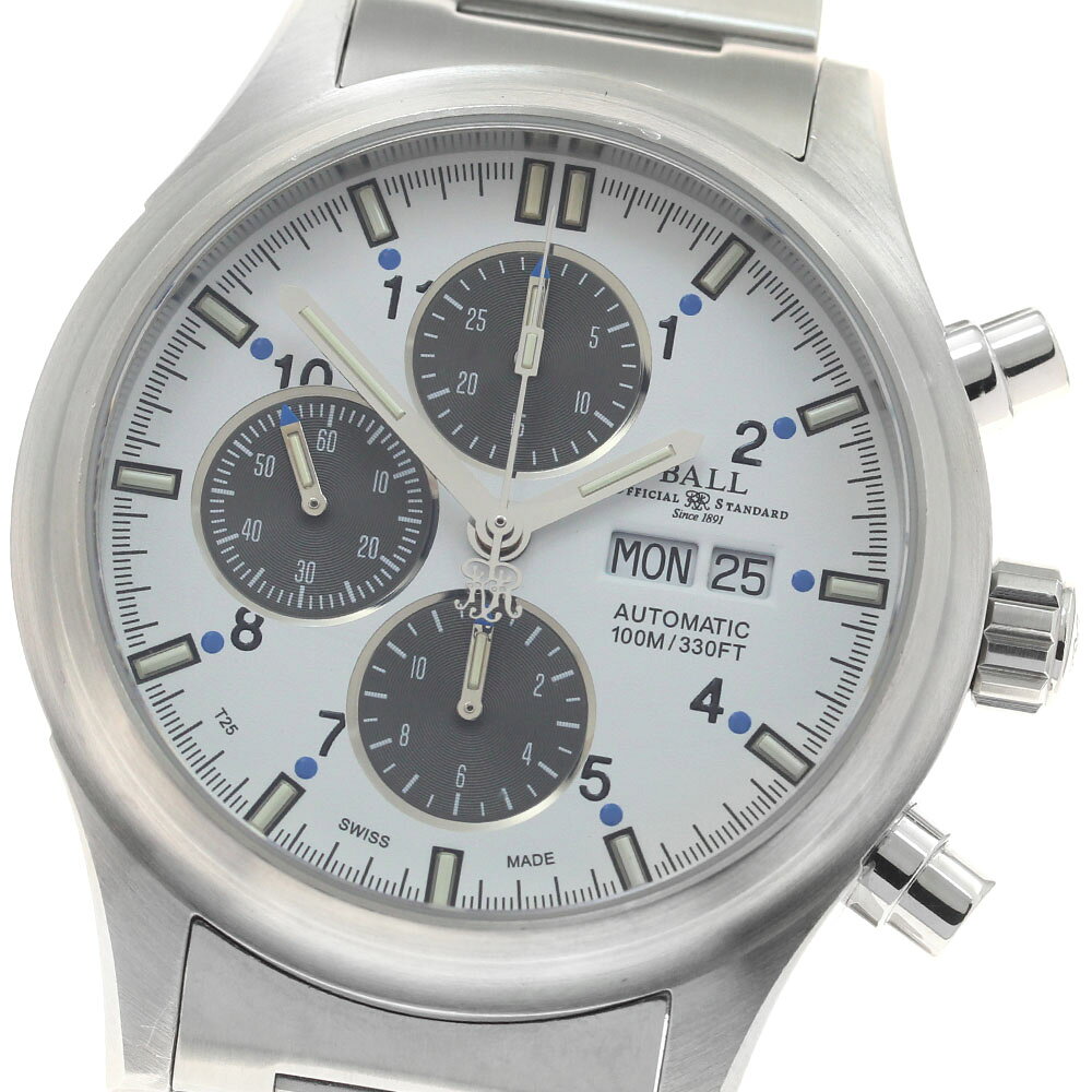 ボールウォッチ BALLWATCH CM1090C ストークマン アイオノスフィア クロノグラフ デイデイト 自動巻き メンズ 保証書付き_966138【中古】