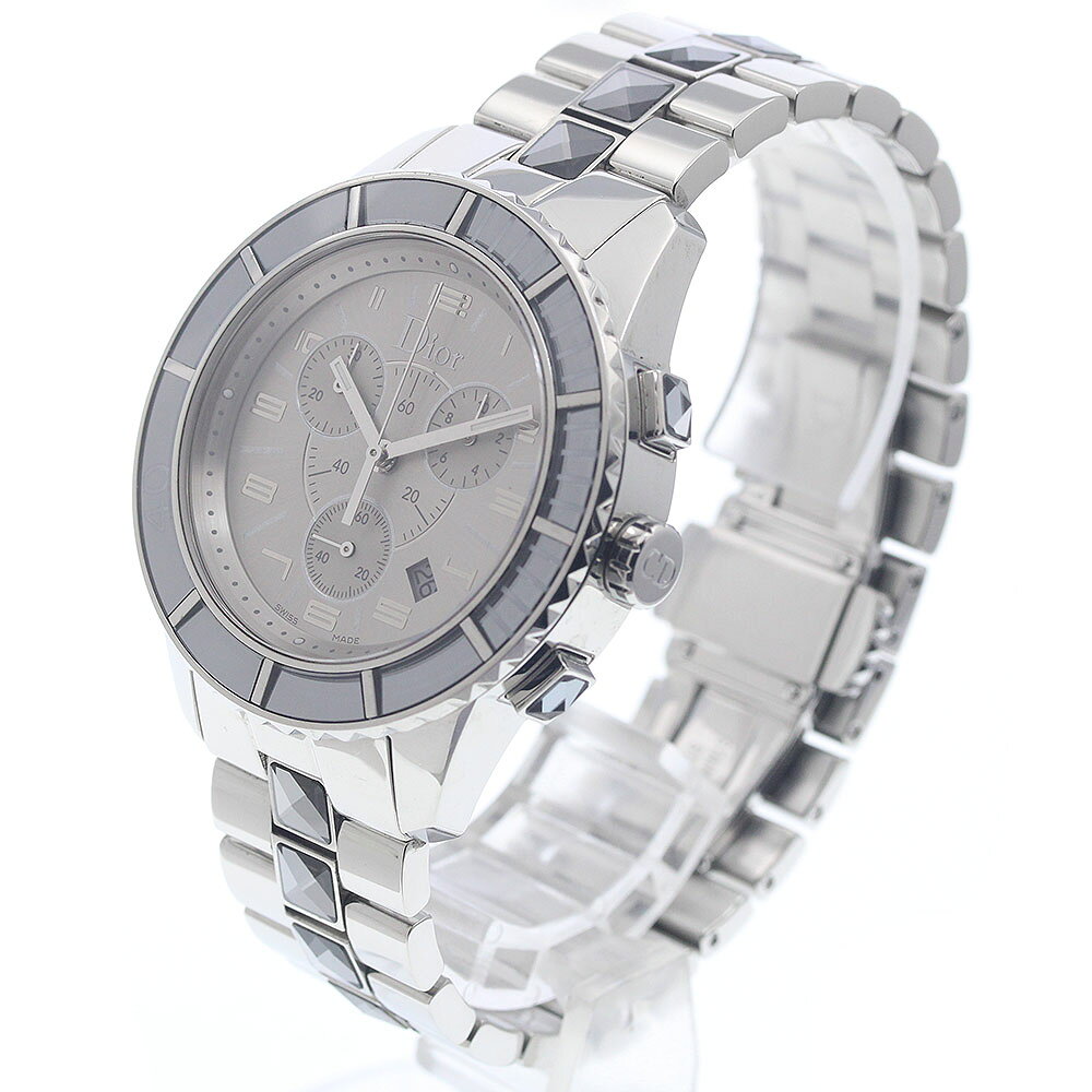 CLOSERのディオール Dior CD114312 クリスタル クロノグラフ クォーツ メンズ _963267【中古】｜アングル2