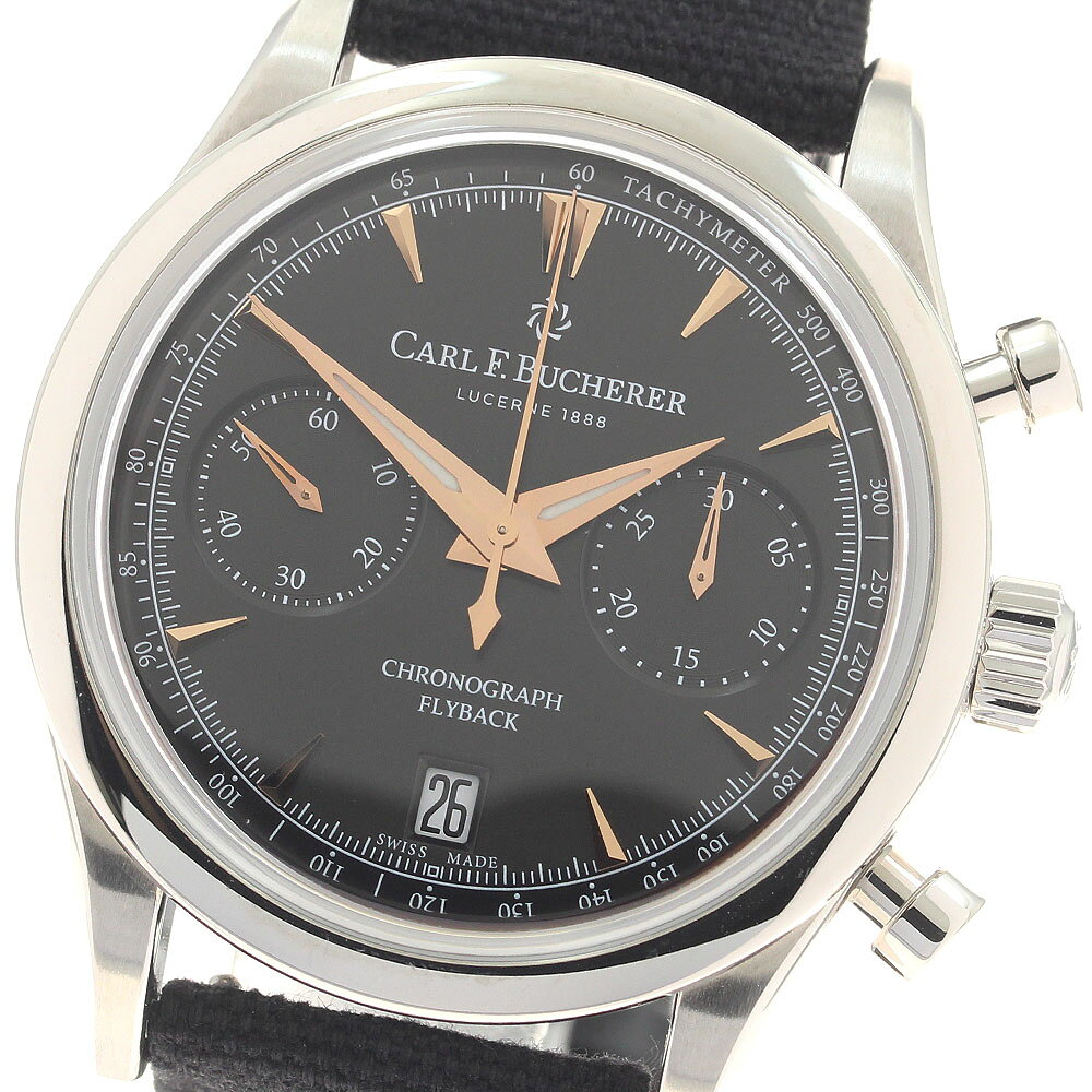 カール F.ブヘラ CARL F.BUCHERER 00.10927.08.33.01 マネロ フライバック デイト 自動巻き メンズ 良品 箱・保証書付き_966207【中古】
