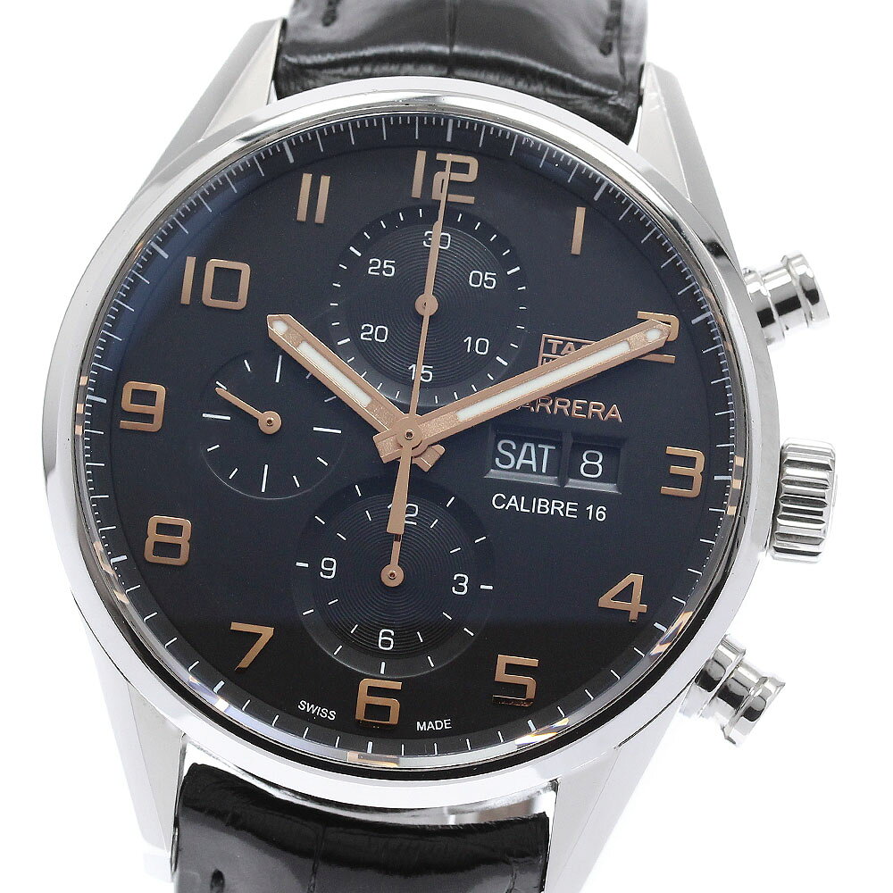 タグホイヤー TAG HEUER CV2A1AB.FC6379 カレラ キャリバー16 クロノグラフ デイデイト 自動巻き メンズ 保証書付き_966451【中古】