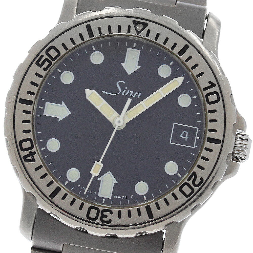 ジン Sinn 8827.TI ダイバーズウォッチ デイト 自動巻き メンズ _967282【中古】