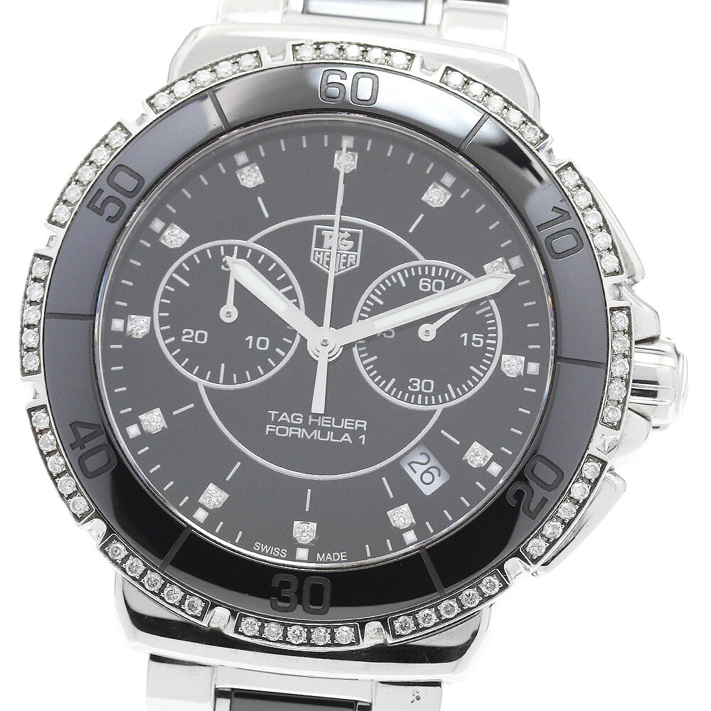 タグホイヤー TAG HEUER CAH1212 フォーミュラ1 レディダイヤモンド クロノグラフ クォーツ レディース _964091【中古】